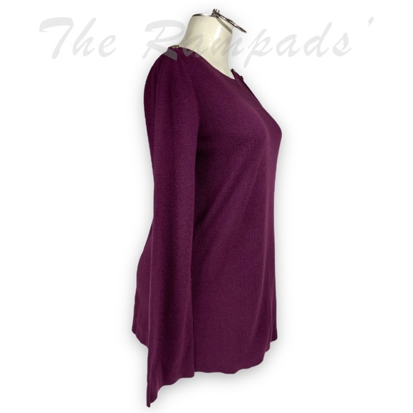 NWT Ann Taylor Purple Long-sleeve Shirt Size Women’s Medium - Picture 2 of 10